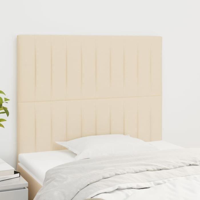 VidaXL Headboards 2 Pcs Cream 90x5x78-88 Cm Fabric 3116557