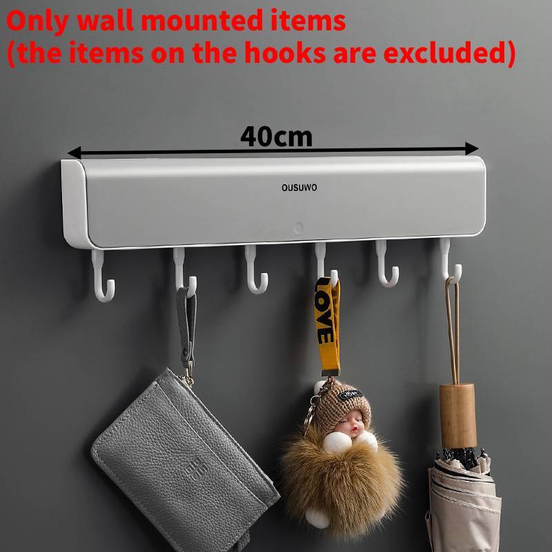 Modern Minimalist Wall Mount Door Hook With Abs Material For Bathroom And Toilet Storage