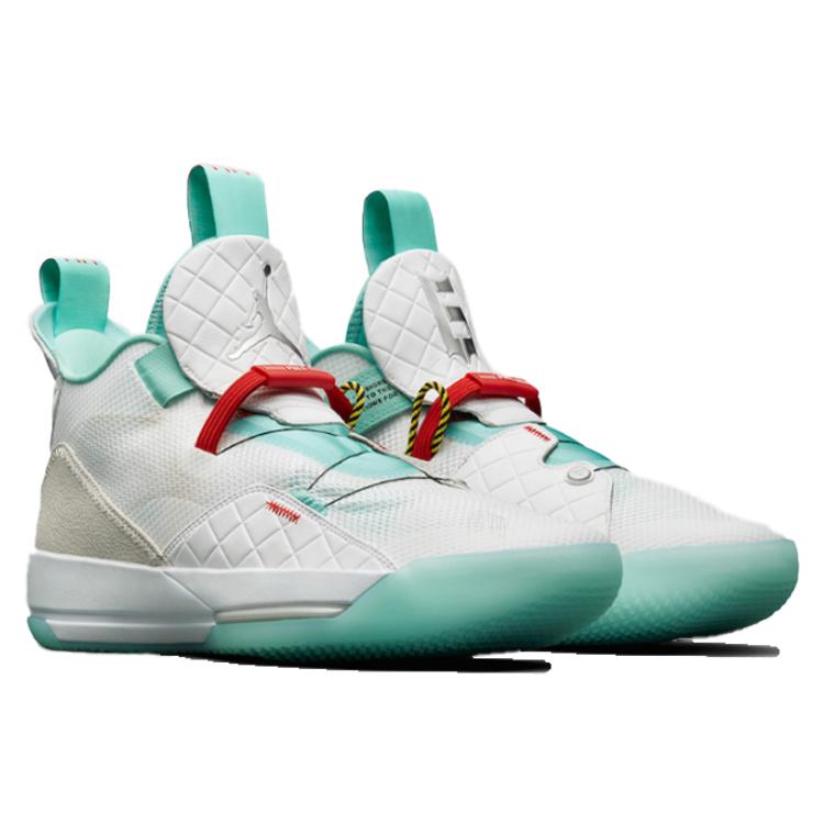 Air Jordan 33 Guo Ailun Pe Blanc Vert AQ8830-101