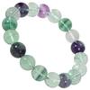 Gin No Fluorite Bracelet 12mm Size Natural Stone Power Stone Bracelet Prayer Beads Green Purple Study Luck Healing [Shinjuku Kura] 17-19cm M-LL