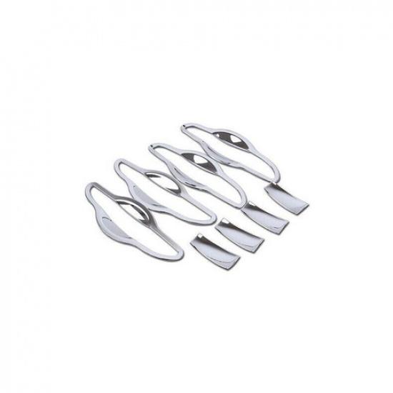 For Hyundai Sonata 2015-19 Chrome Car Door Handle Cover+Cup Bowl Kit Trim 16pcs