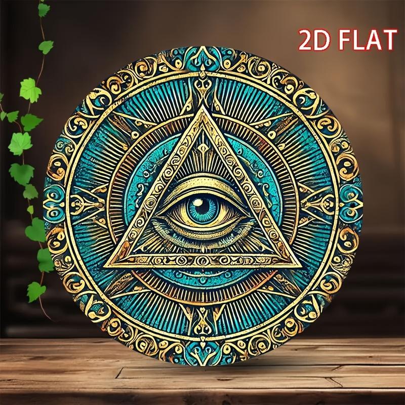 Vintage Providence Eye Round Aluminum Wall Art