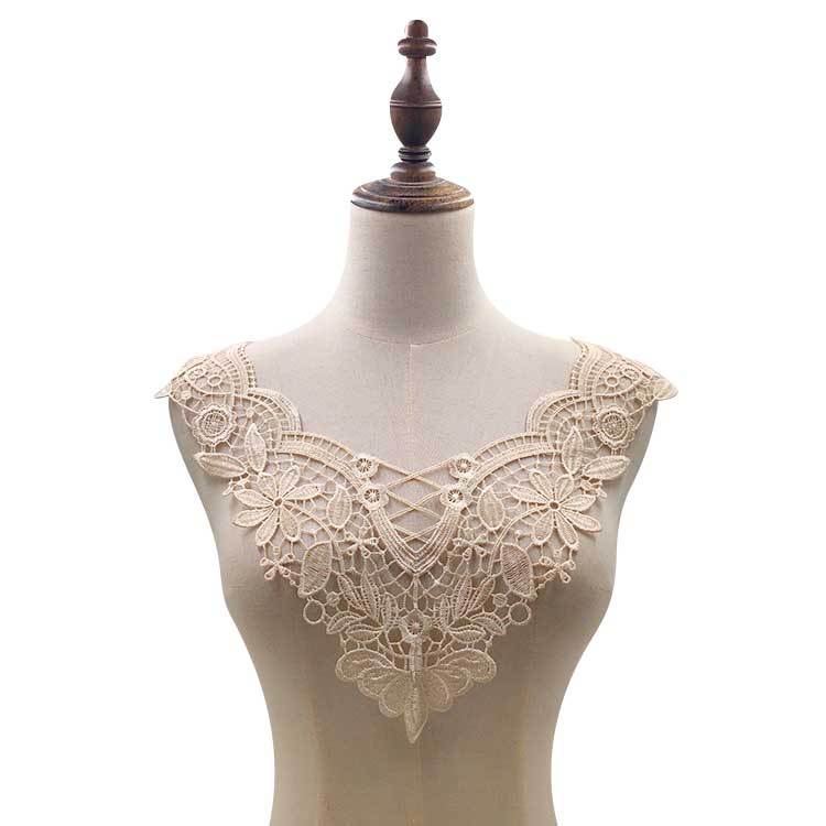 Cucito Fai da Te Materiali Fatti a Mano Decorazione Scollatura Ricamo di Pizzo Collo Accessori per Abbigliamento