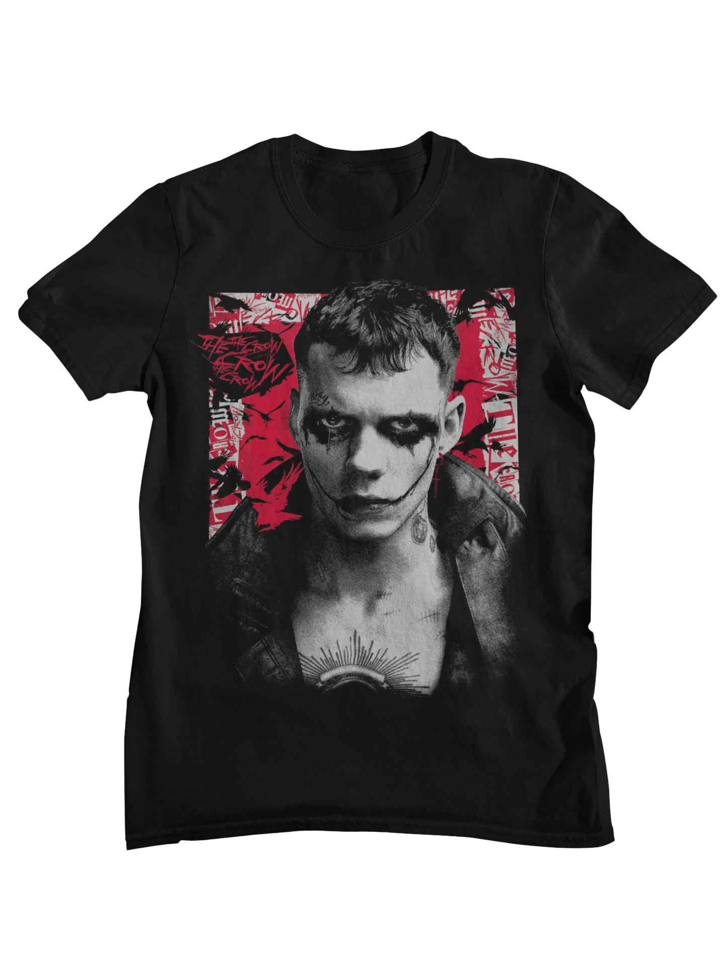 

The Crow Vintage Style T Shirt Gothic Revenge Movie Print Casual Cotton Short Sleeve Streetwear Tee 4XL