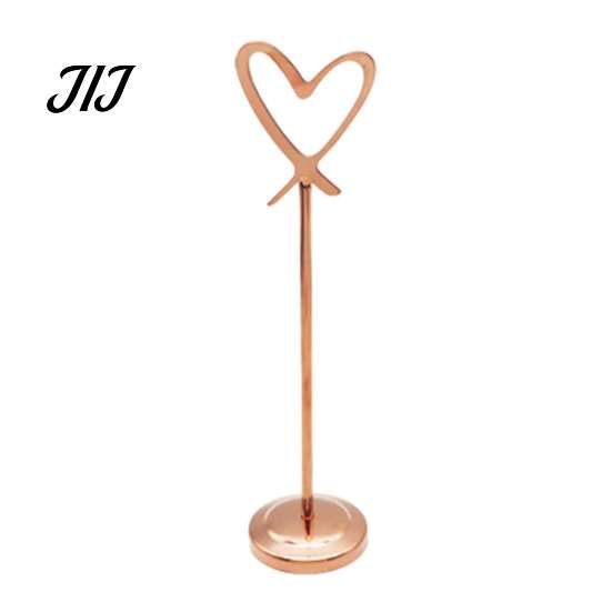 Decorative Sign Stands Hollow Heart Table Number Holder, Love Place Card Stand, Metal Clip for Photos, Food Signs, Memo Notes, Weddings, Birthdays,