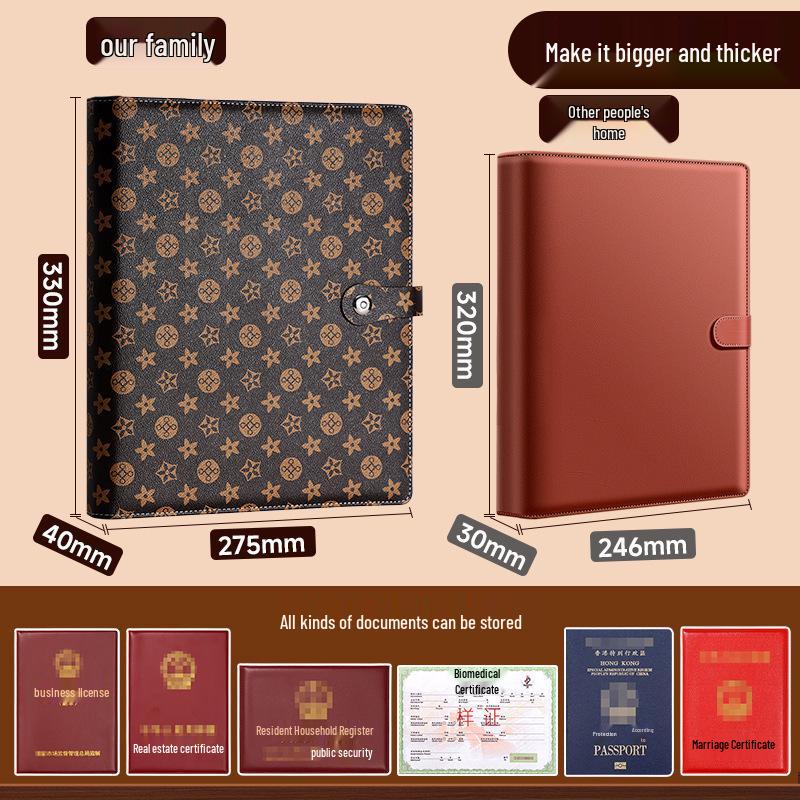 Magnetic Document Organizer: Baby Certificate & Family Card Holder with Protective Cover