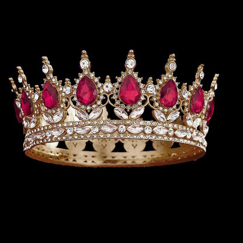 Queen Alloy Full Circle Crown Decoration Accessories Adult Wedding Hair Crown Children's Rhinestone Tiara Crown