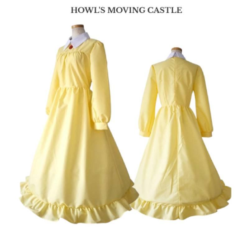 Howl's Moving Castle Sophie Magnificent Long Sleeve Dress Cosplay Costume