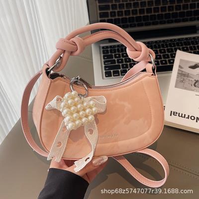 This Year, the Popular Bag Ladies 2025 New Trendy Retro Texture Hand Bag Spring and Summer High-end Shoulder Messenger Bag