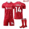 26-27 Liverpool Domáci Futbalový Dres pre Deti a Dospelých CHIESA #14