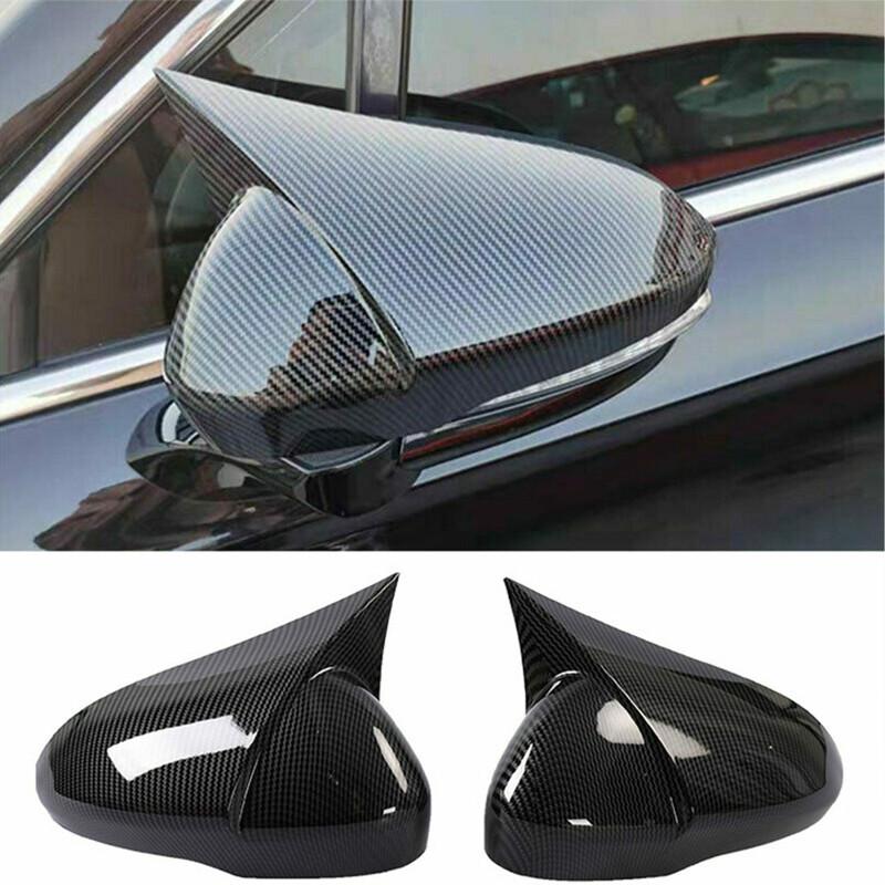 Carbon Fiber Look Rearview Side Mirror Cover Cap For Ford Mondeo Fusion 2013-20
