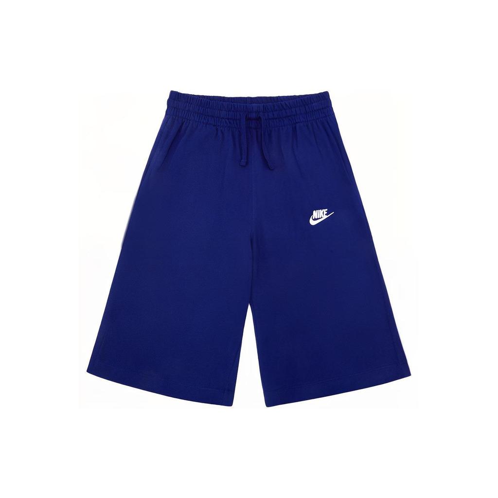 Nike Sportswear Solid Logo Straight Leg Kids Shorts Kids Shorts Space-Blue 805450-478