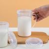 Milk Cup With Lid Yogurt Handle Cup Breakfast Cup Hot Milk Coffee Microwave Heating Measuring Cup With Scale Beverage Container