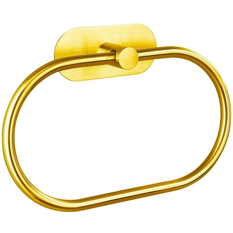 

Настенный самоклеящийся держатель для полотенец из нержавеющей стали для настенного крепления полотенец золотой