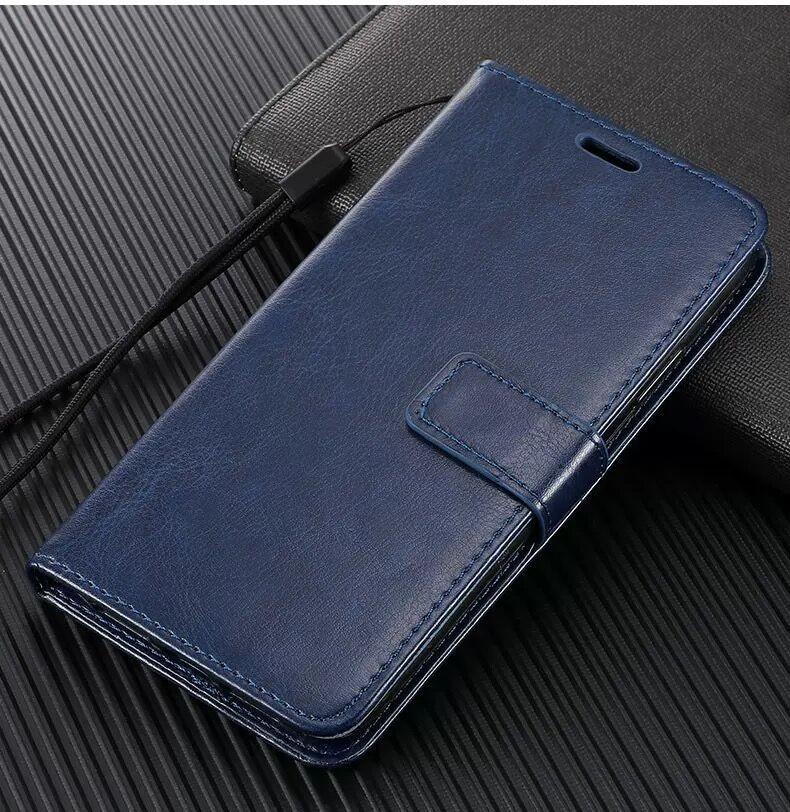 

A53 Для Oppo A53s 2020 4g Однотонный кожаный кошелек Чехол для телефона Защита Ежедневный синий