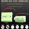 Ni-MH 3.6V 2400mAh Rechargeable AA Battery Pack for Electric Toy RC Cars