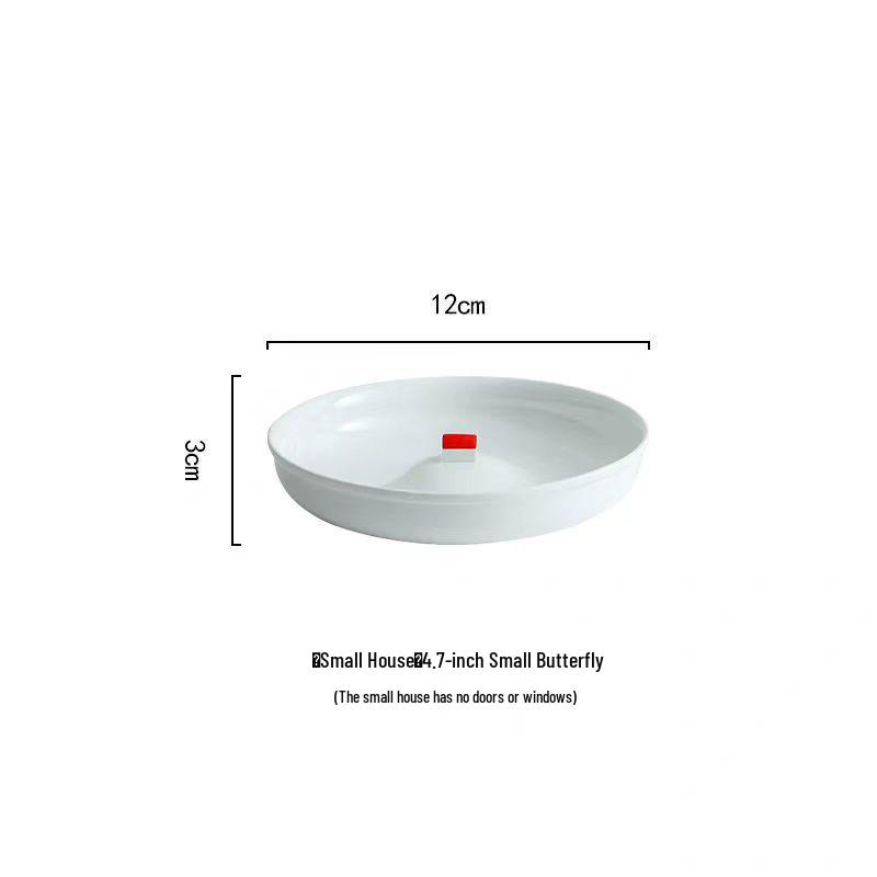 Ceramic Fruit Snack Bowl - Creative Deep Round Dessert Plate