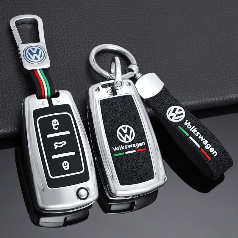 For VOLKSWAGEN VW Zinc Alloy Silica gel Car Key Case Cover For Volkswagen VW Polo Golf Passat Tiguan Beetle Caddy T5 Up Eos Keyc