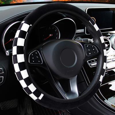 Auto-Dekoration, Auto-Styling, universeller Plüschstoff, Durchmesser 38 cm, Auto-Lenkradbezug, passend für die meisten Autos, Auto-Lenkradbezüge
