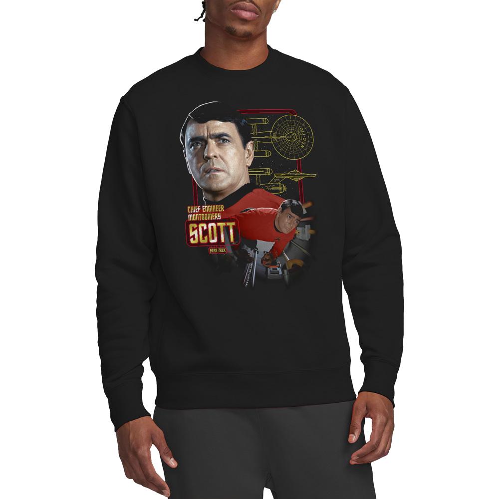 STAR TREK Unisex-Sweatshirt für Erwachsene, Chefingenieur Scott