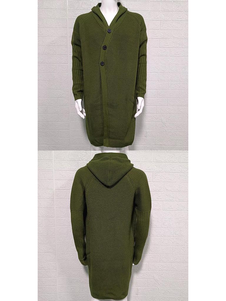 2025 Autumn/Winter Men's Hooded Knit Cardigan Jacket