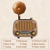 Retro Multi-Band Gramophone-Style Bluetooth Speaker with FM/AM/SW Radio.