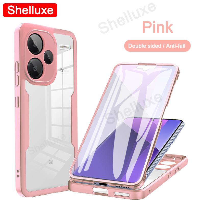 Pro Redmi Note13 Pro+ 360 Plné Tělo Přední+Zadní Průhledný Kryt Shelluxe Pro Xiaomi Redmi Note 13 Pro Plus Silikonový Oboustranný Kryt