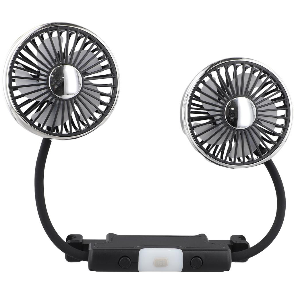 360° Car Fan Magnetic Fan Adjustable Universal Car Rear Auto Cooling Fan Auto Cooling Fan Double Head Small Fan