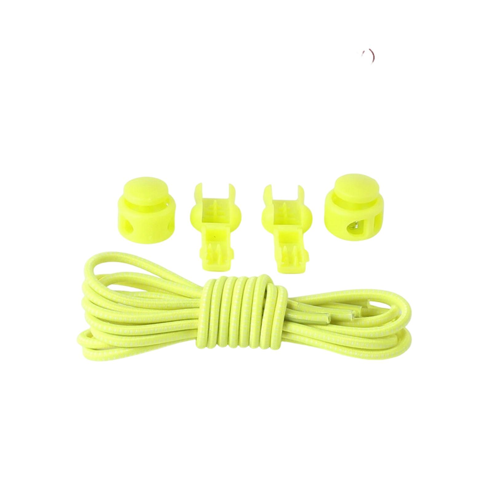 

Эластичные шнурки для круглых шнурков без завязок, тянущиеся, с фиксатором, для детской и взрослой ленивой обуви, аксессуары для шнурков, 1 пара One Size