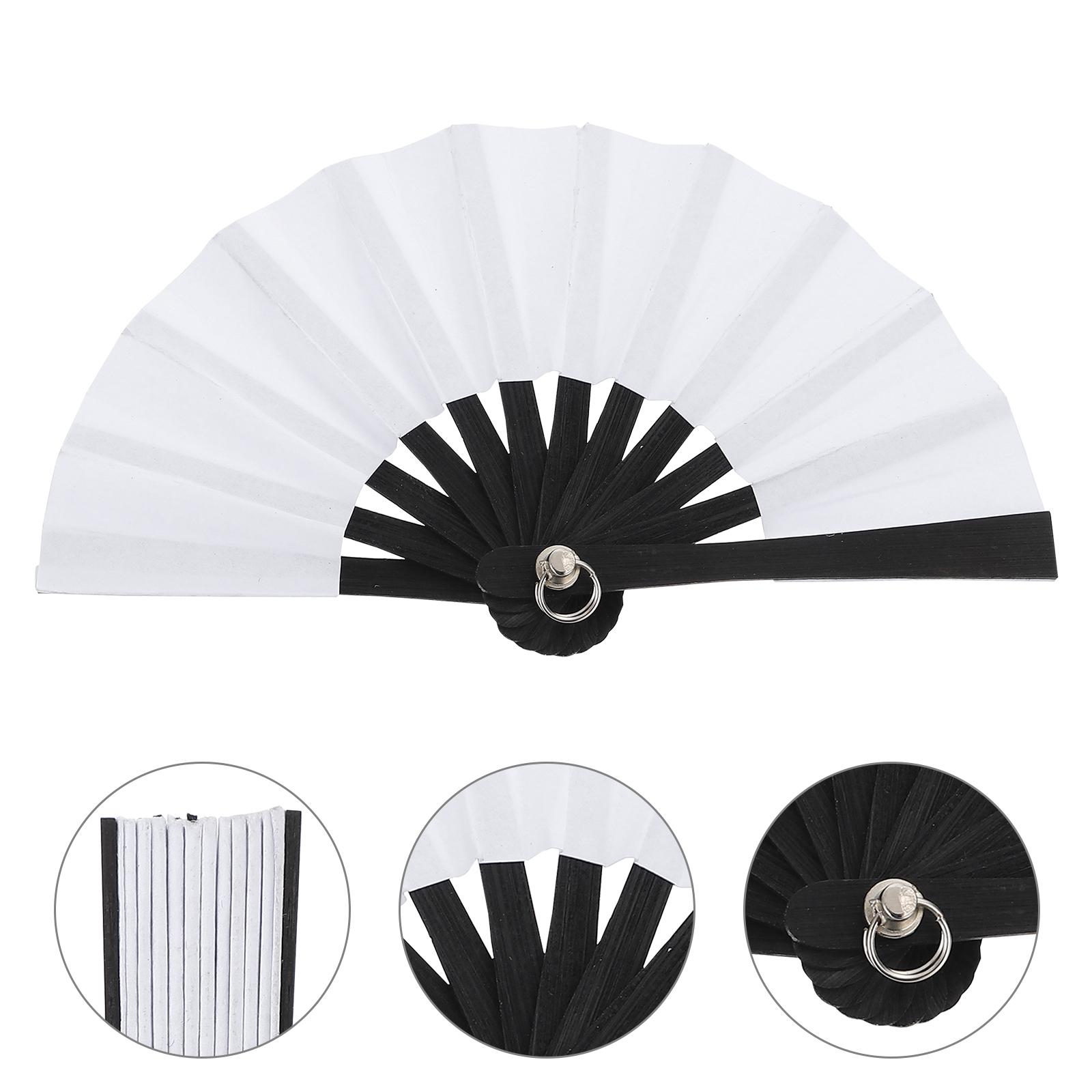 Mini Folding Fan Dollhouse Accessories Miniature Paper Miniature Folding Fan Tiny Folding Fan Landscape Fans белый