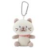 Mascot Plush Cute Carabiner 8cm Hapins [FukuFukuNyanko] Keychain, Cat, Gift, Character, Included, Long, Go-Out Mascot, FukuFukuNyanko, (Shasha)