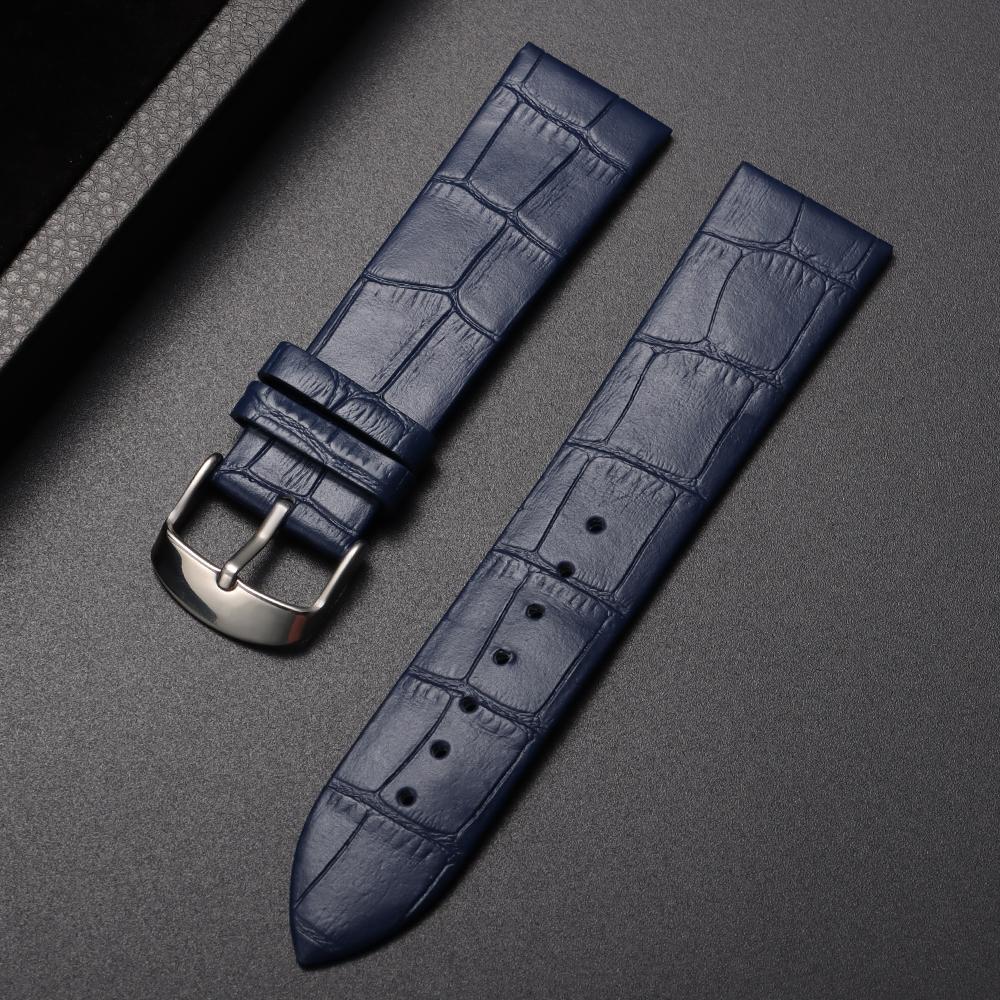 12mm 14mm 16mm 18mm 20mm 22mm Cowhide Watch Strap Universal Watchband for Women Men Solid Buckle Black Brown Watch Accessories