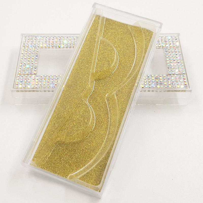 Custom Packaging Glitter Rhinestone Lash case Empty Rhinestones Eyelash Box with windows