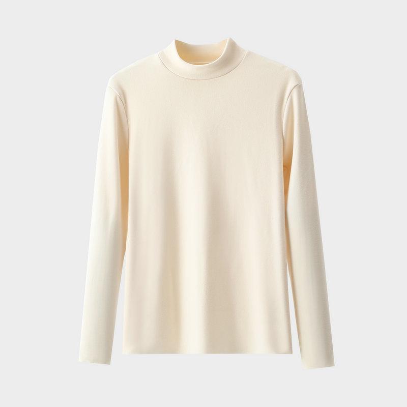 Women's Thermal Velvet Long-Sleeve Turtleneck Top for Fall/Winter