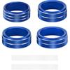 4 Pcs Air Conditioner Audio Headlight Control Switch Knob Cover Ring for Jeep Wrangler JL JLU 2018-2024 Air Conditioning Button Cover Trim Blue