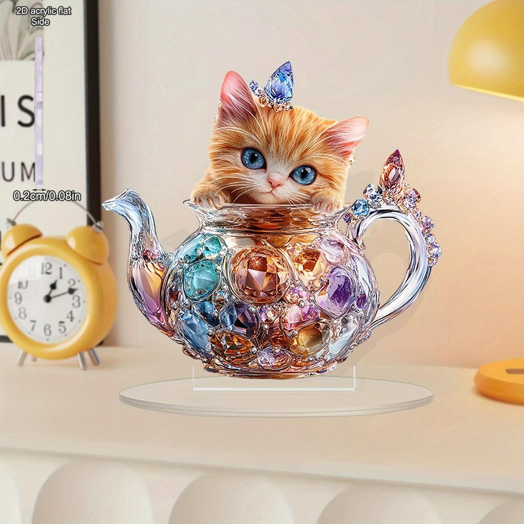 Süße Katzen-Partydekoration, Bunter Becher, Schmetterling, Heim-Tischdekorationen, Kinderzimmer, Schreibtisch im Wohnzimmer, Restaurant-Laden-Dekor, Fa