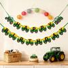 Spot Travel Party Flag Plane Racing Train Tractor Decoration Birthday Flag Party Decoration Banner