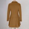 Women's Fashion Casual Long-sleeved Ruffled Short A-line Pleated Dress
