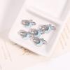 Iridescent Crescent Moon & Star Rhinestone Charm - Handmade Jewelry Pendant