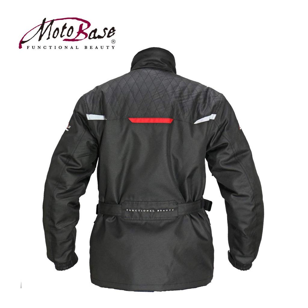 Model Winter Ride Touring Suit [Motobase] Autumn/Winter Windproof/Coldproof/Waterproof (Jacket/Pants Set)/MBWS-01 (Black/Red/4L)