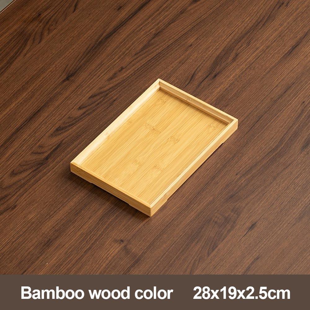 Retro Style Food Storage Trays Natural Bamboo Dessert Pallet Decorate Tray Wooden Tray  Bathroom