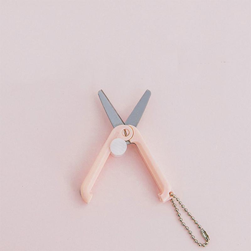 Mini Folding Scissors Simple Portable Paper Cutter Student Stationery Scissor Outdoor Camping Supplies Multifunction Keychain
