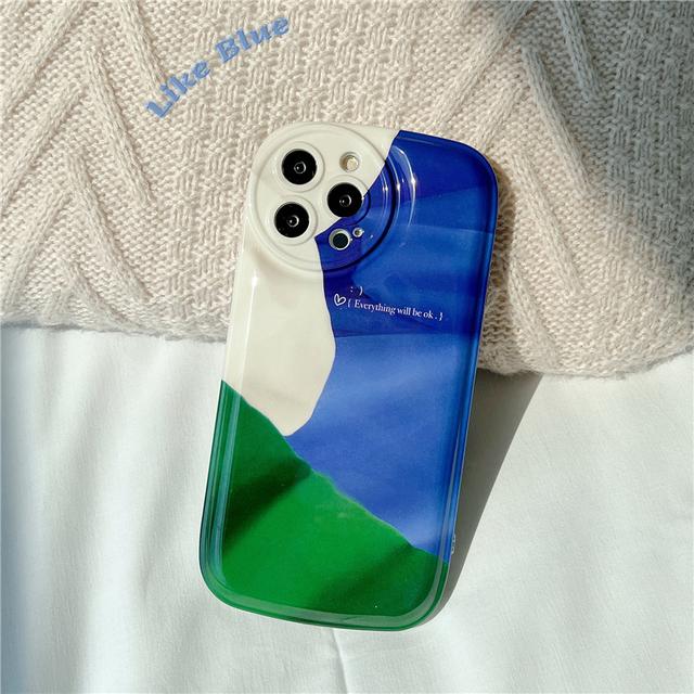 Korea Ins Tulpe Blumen Kunst abstrakte Öl Handytasche für Iphone 13 12 11 Pro Max X Xr Xs Max weiche Graffiti stoßfeste Abdeckung