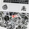 10/25/50pcs Metal Rock Music Singer Stickers Graffiti for Guitar DIY Travel Luggage Motorcycle Skateboard Bicycle Car Waterproof