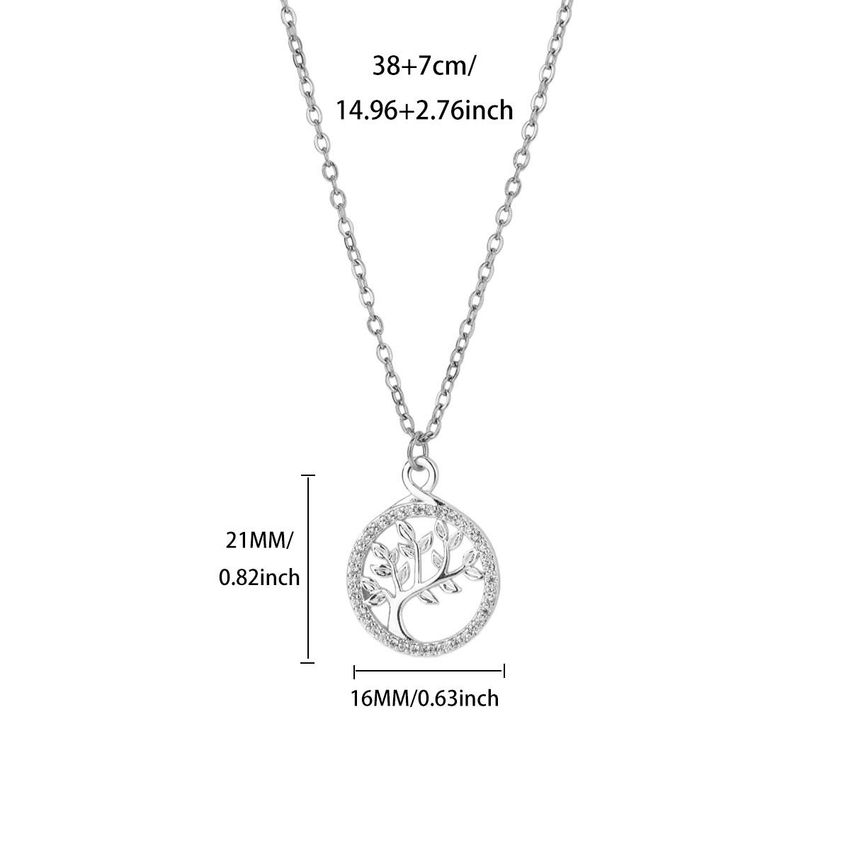 

Bright Tree of Life Stainless Steel Necklace for Women Mama 18K Gold-plated Anti Fading Necklaces Jewelry Party Accessories Gift