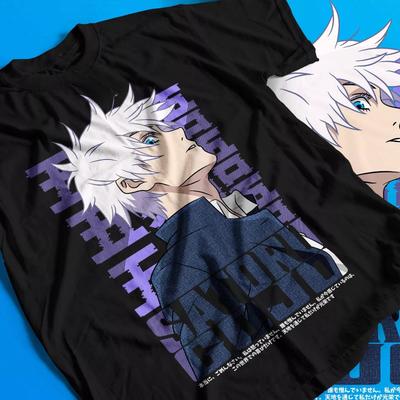 Gojo Satoru T-shirt Jujutsu Kaisen Mahito Anime Horror Fun Gift Summer New Men and Women Streetwear