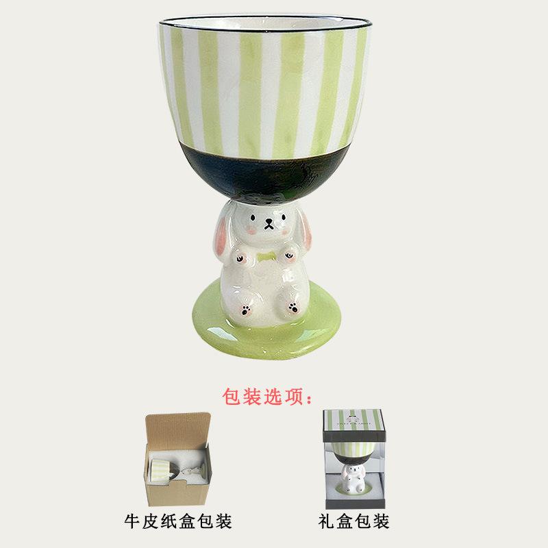 

Медленно, как встарь - Бокал кролика, симпатичная расписанная вручную трехмерная, выжатая вручную, нестандартная кофейная чашка большой емкости gift box packaging