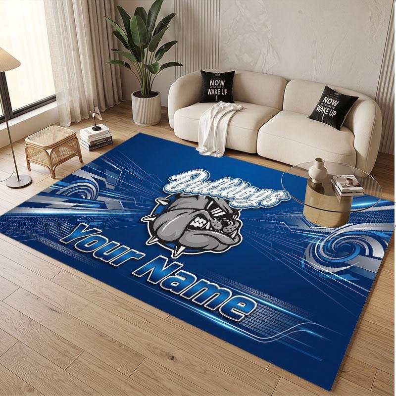 Custom Rug Canterbury-Bankstown Bulldogs Pattern Print Name Text Soft Non‑Slip Floor Carpet for Home Indoor Decoration