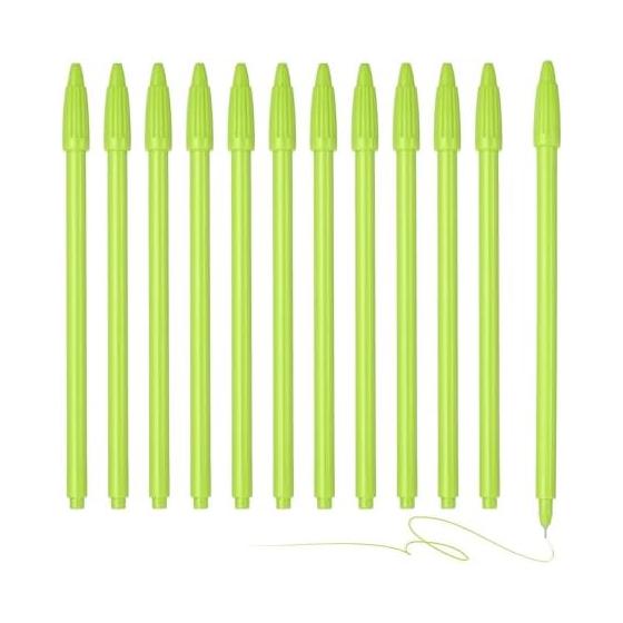 PATIKIL 12 Pcs Light Green Gel Pens, 0.5mm Fine Point Gel Ink Pens, Smooth Writing Gel Pens for Journaling, Notes, Office Stationery, Drawing,