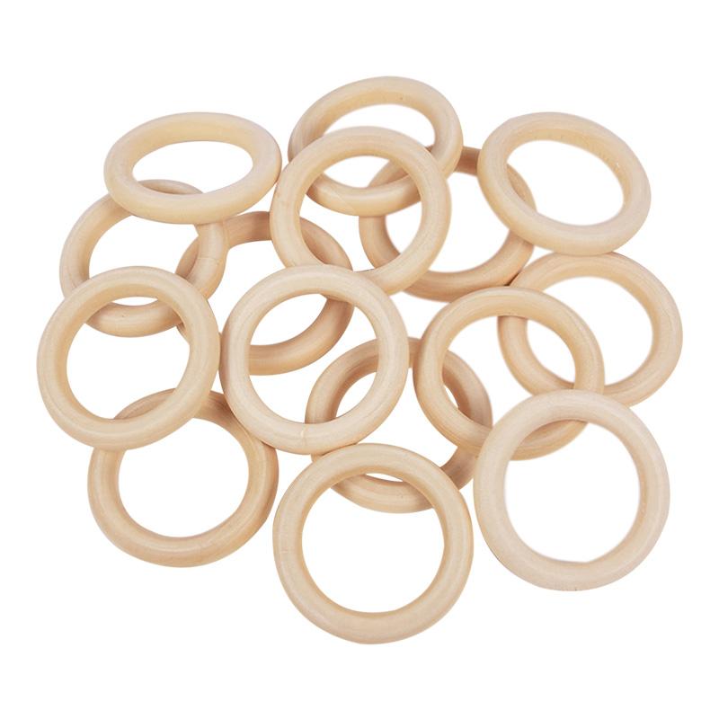 5/10/15/20/25/50pcs 20-80mm Natural Unfinished Wood Circle Rings Macrame DIY Crafts Baby Teething Toys Wooden Hoop Ornaments